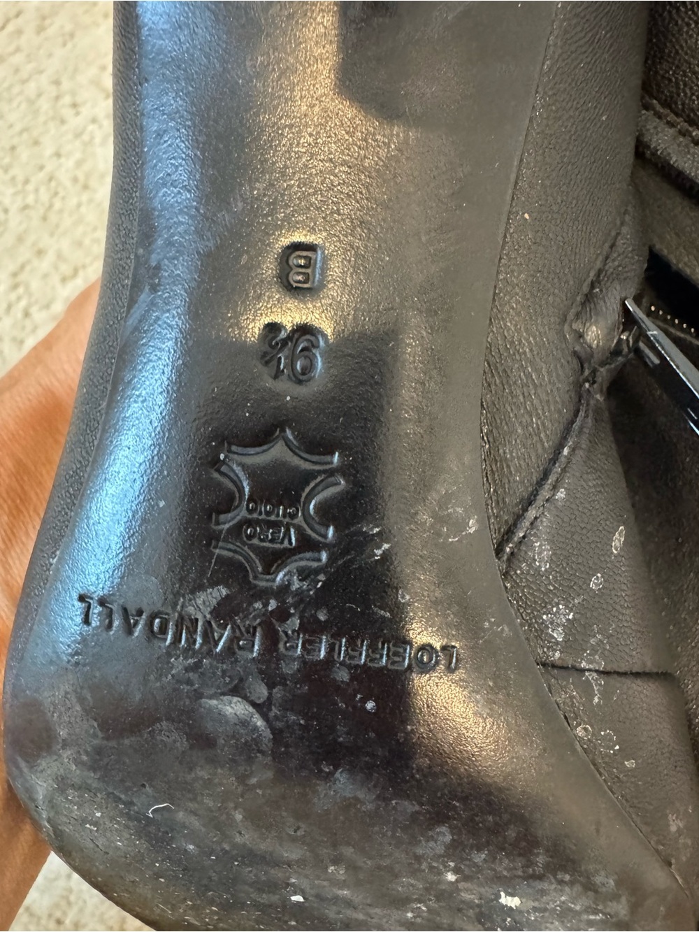 Loeffler Randall Thandy Black Leather Boots Women's 9.5 / 40 - Picture 7 of 10